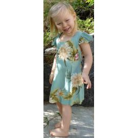 Girls Hawaiian Dress Ceres in Green