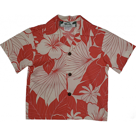 Boys Hawaiian Shirt Lanai Coral