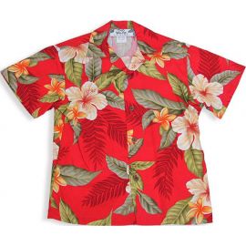 Boys Hawaiian Shirt Leilani - Red