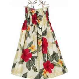 Girls Elastic Tube Top Dress Lelani Cream