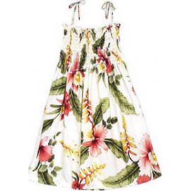 Girls Elastic Tube Top Dress Sonic Beige