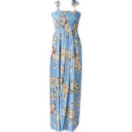 Tube Top Dress Retro Orchid Light Blue
