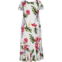 Hawaiian Dress Monstera Cream 701-3R-M-Cream