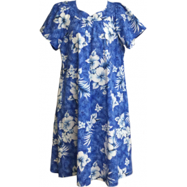 907C Crack Hibiscus Blue