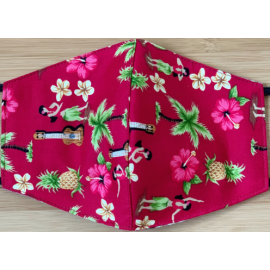 Face Mask Hula Gal Red