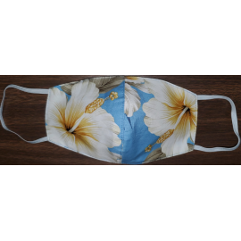 Face Mask Hibiscus Trends Lt. Blue
