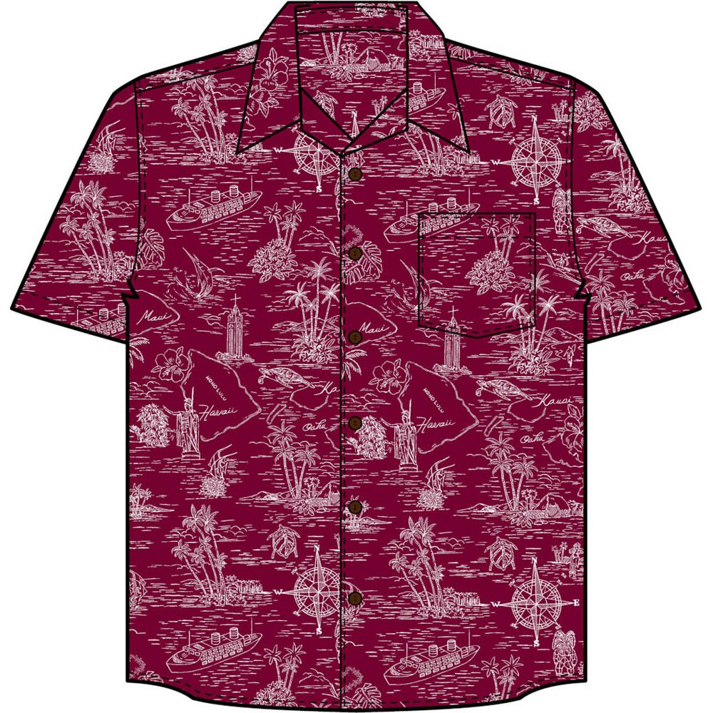Journey to Hawaii Burgundy