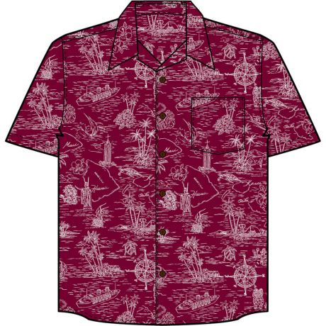 Journey to Hawaii Burgundy
