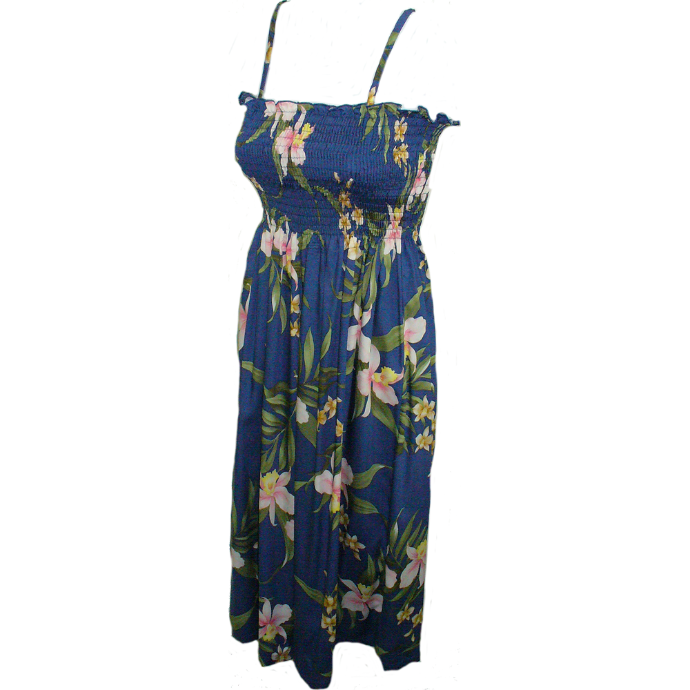 Tube Top Dress Poly Orchid Blue