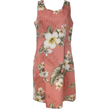 Tank Dress Hibiscus Trends Coral